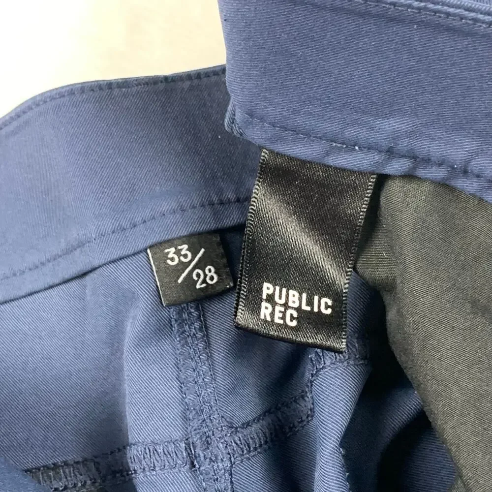 Public Rec Dealmaker 5 Pocket Pants Men 33x28 Navy Blue Stretch Work Golf Office